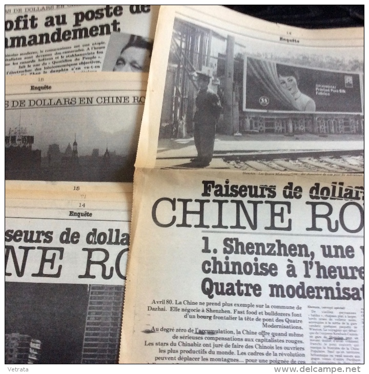 Faiseurs De Dollars En Chine Rouge, 4 Articles De P. Sabatier Parus Dans Libération,Mai 1980 (Jauni) - Journaux Anciens - Avant 1800