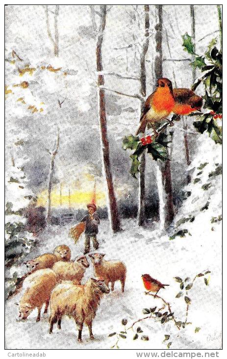 [DC4183] CARTOLINA - GREGGE NEL BOSCO - UCCELLINI - OILETTE - TUCK'S POSTCARD - Non Viaggiata 1916 - Old Postcard - Non Classificati