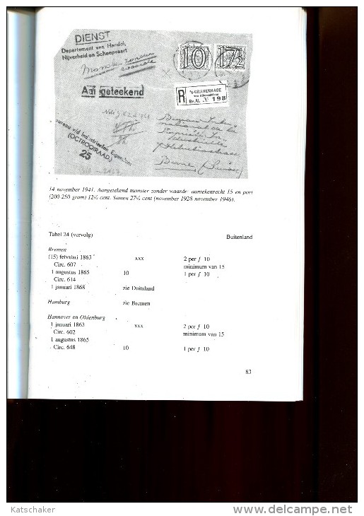 Binnenlands En Internationale Posttarieven Van Nederland 1850 1990 Gewicht 350 Gram - Autres & Non Classés