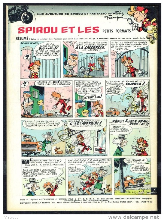 SPIROU N° 1289 -  Année 1962 -  Couverture " GASTON " De FRANQUIN Et JIDEHEM. - Spirou Magazine