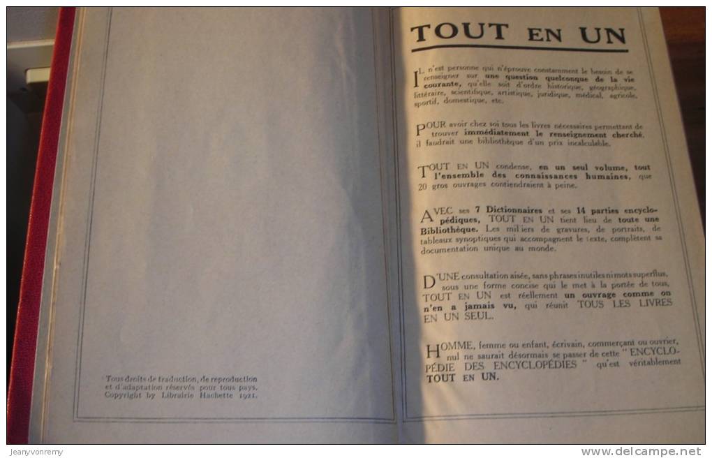 Tout En Un - Encyclopédie Illustrée Des Connaissances Humaines - 1921. - Dictionaries