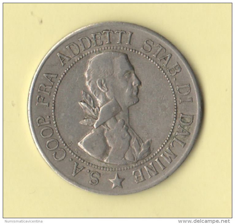 10 Lire Dalmine Gettone Monetale Cooperativa 1941 > 1944 - Monetary/Of Necessity