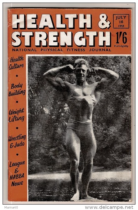 HEALTH & STRENGTH - NATIONAL PHYSICAL FITNESS JOURNAL - 1959 - BODY BUILDING - 1950-Aujourd'hui