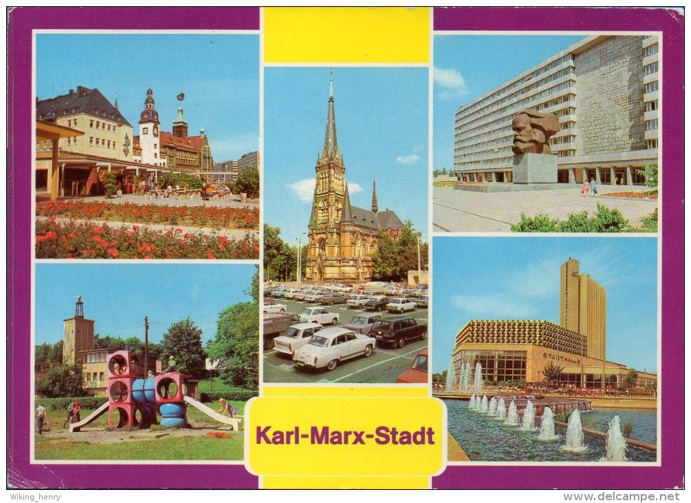 Chemnitz Karl Marx Stadt - Mehrbildkarte 14 - Chemnitz (Karl-Marx-Stadt 1953-1990)