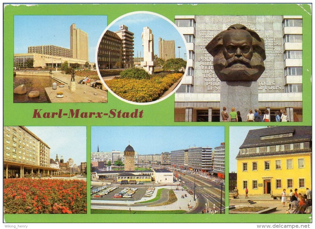 Chemnitz Karl Marx Stadt - Mehrbildkarte 15 - Chemnitz (Karl-Marx-Stadt 1953-1990)