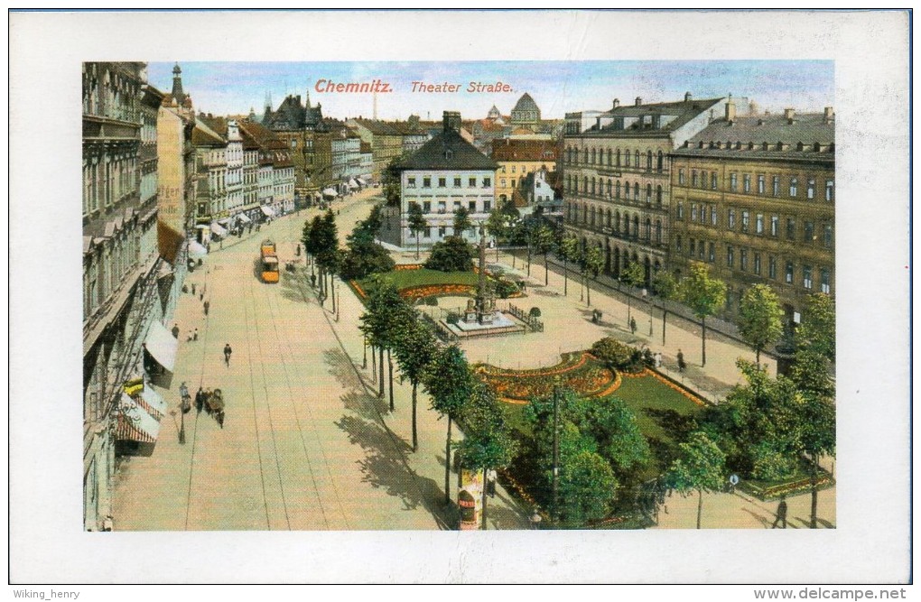 Chemnitz - Theater Straße      Nachdruck - Chemnitz