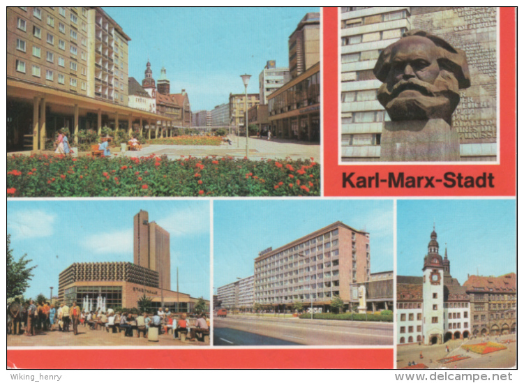 Chemnitz Karl Marx Stadt - Mehrbildkarte 6 - Chemnitz (Karl-Marx-Stadt 1953-1990)