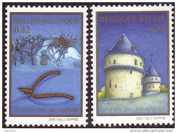 Belgique COB 3088 à 3089 ** (MNH) - Dated Corners