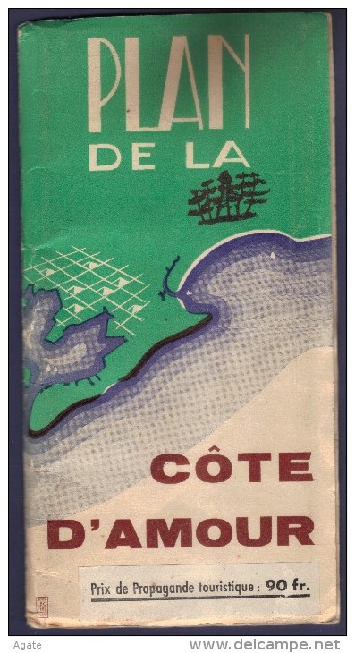 Plan De La Cote D´Amour La Baule La Croisic - Dépliants Touristiques