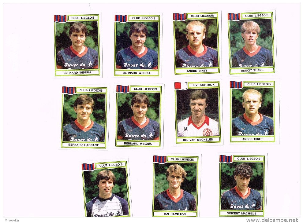 Figurine Panini 1984 /Royal Football Club De Liège/ FC Liégeois/Football Belge/Fußball X 9 !!! - Autres & Non Classés