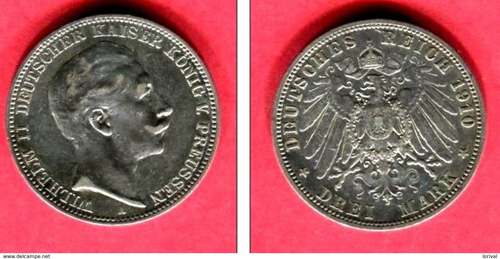 3 MARK 1910  (Y 121 )  T B+  28 - 2, 3 & 5 Mark Argent