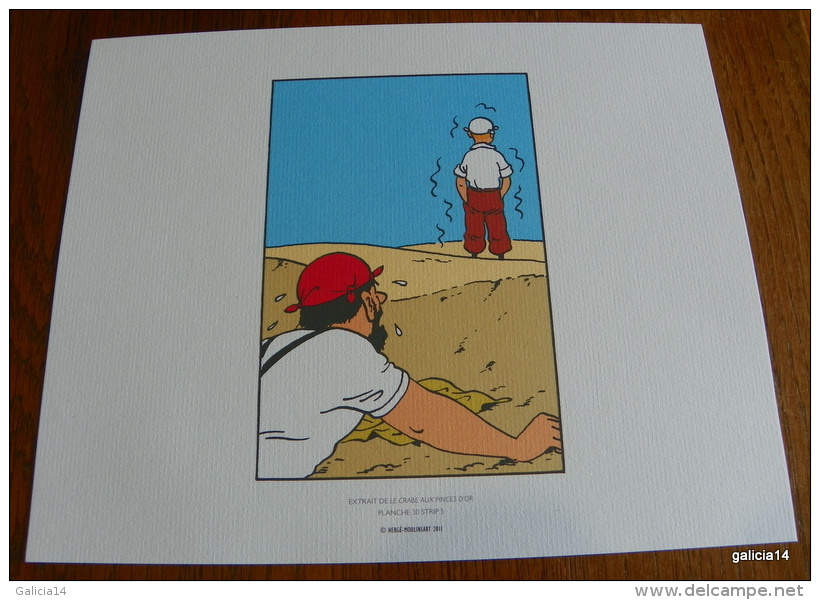 LOT DE 3 EX-LIBRIS TINTIN ~ HERGE MOULINSART 2011 / LE CRABE AUX PINCES D´ OR - Illustrateurs G - I