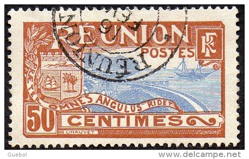 Réunion Obl. N°  67 - Vue -> Rade De Saint Denis - 50 C Brun Rouge Et Bleu - Oblitérés