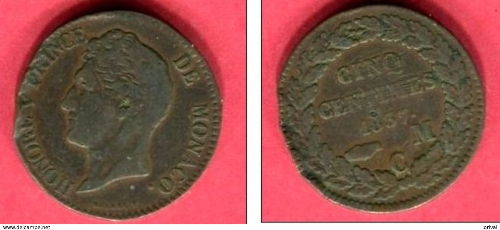 5 CENTIMES 1837 M    TB 22 - 1819-1922 Onorato V, Carlo III, Alberto I