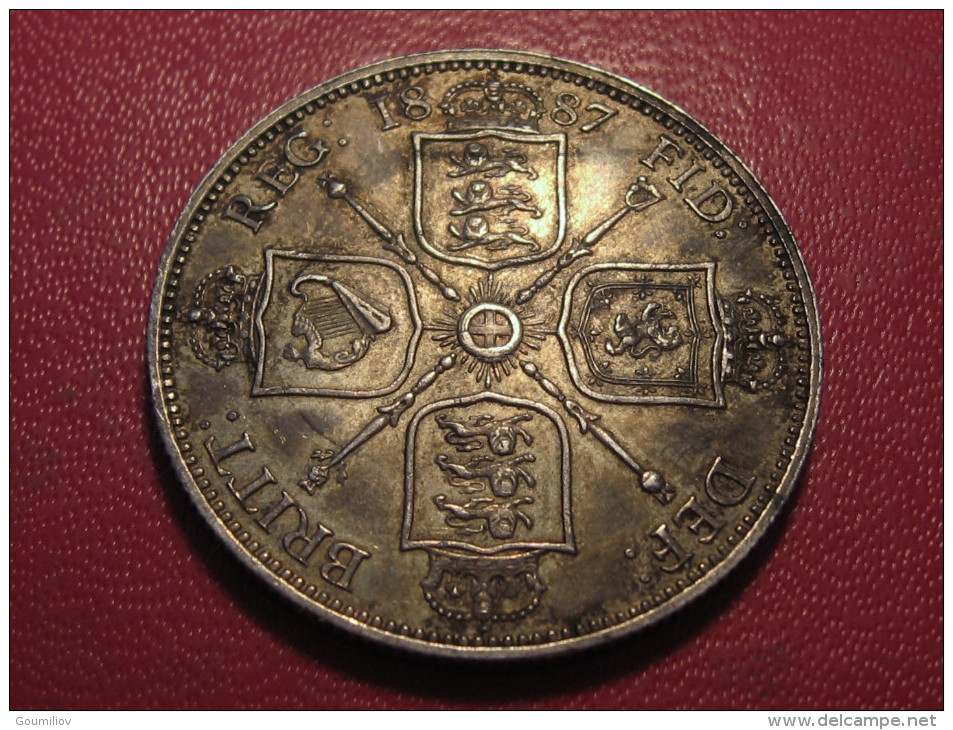 Grande-Bretagne - UK - Florin (2 Shillings) 1887 Victoria 3564 - J. 1 Florin / 2 Schilling