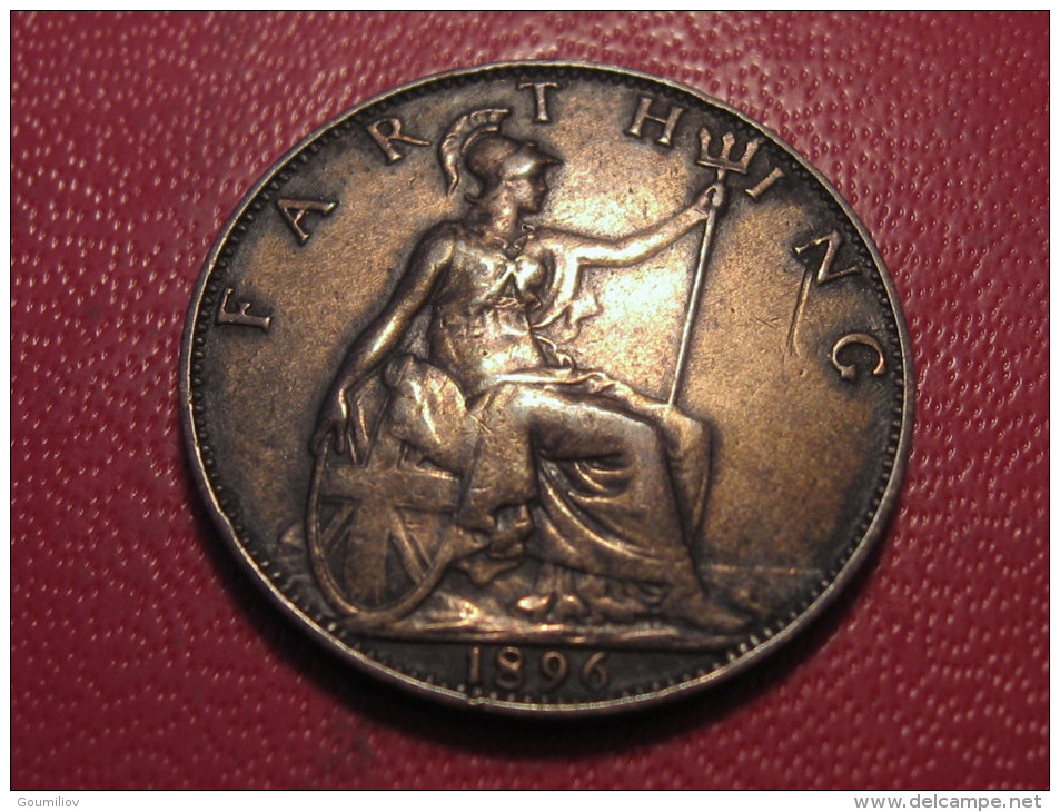 Grande-Bretagne - UK - Farthing 1896 Victoria 3528 - B. 1 Farthing