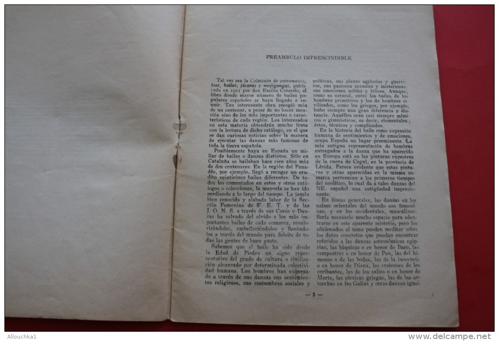 RARE VINTAGE 1955 TEMAS ESPANOLES  BAILES REGIONALESPREAMBULO UN ENTENDO DE CLASIFICACION REFERENCIAS A MAS DE UN CENTEN - [4] Thema's