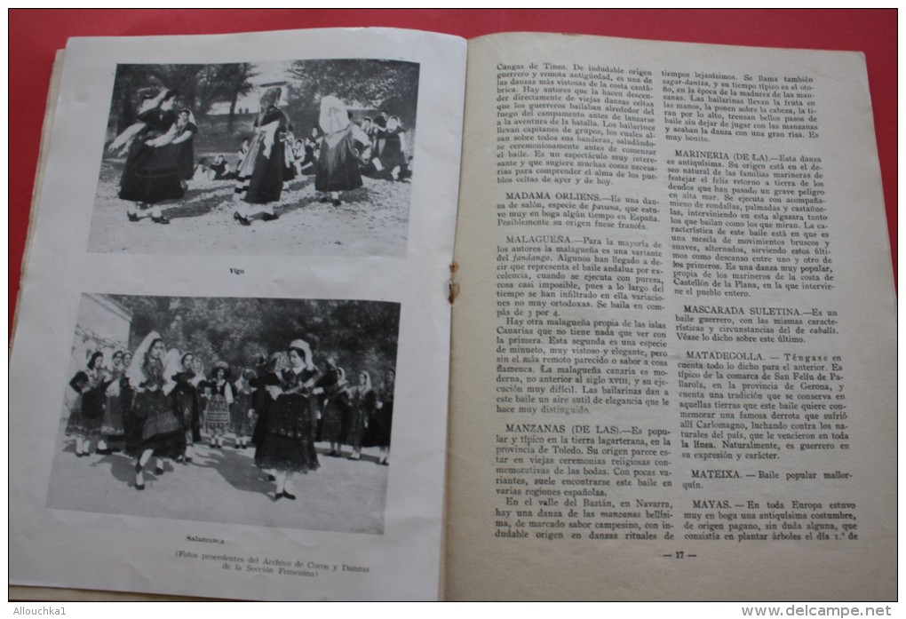 RARE VINTAGE 1955 TEMAS ESPANOLES  BAILES REGIONALESPREAMBULO UN ENTENDO DE CLASIFICACION REFERENCIAS A MAS DE UN CENTEN