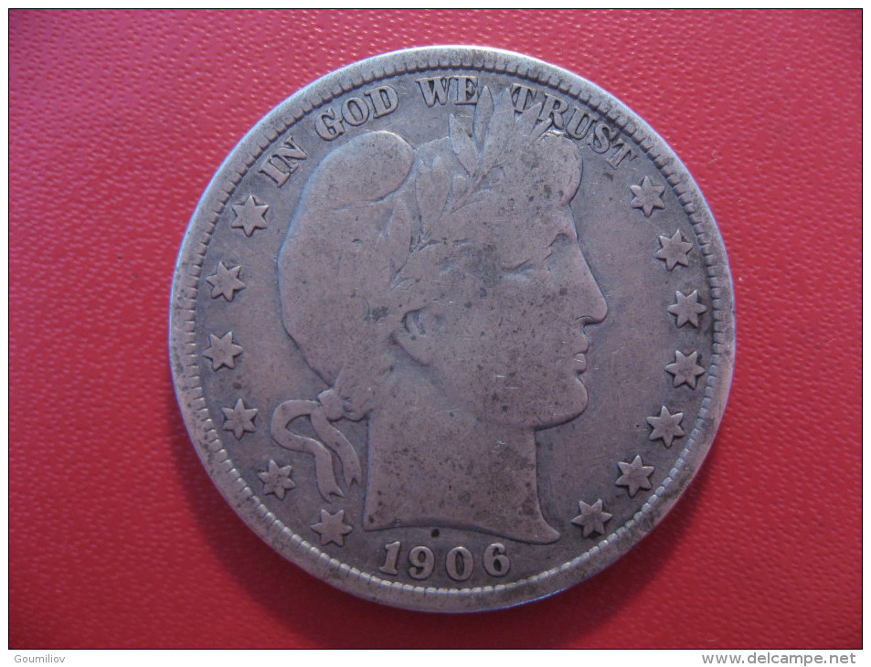 Etats-Unis - USA - Half Dollar 1906 Barber 3437 - 1892-1915: Barber