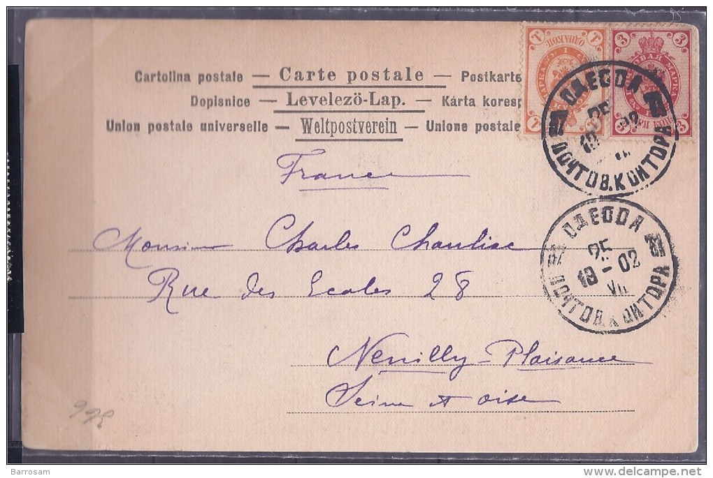 Russia1902: Michel45&47 On Postcard - Briefe U. Dokumente
