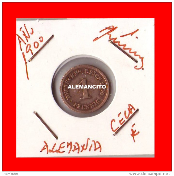 ALEMANIA  - IMPERIO  DEUTSCHES REICH - AÑO 1900 - 1 Pfennig