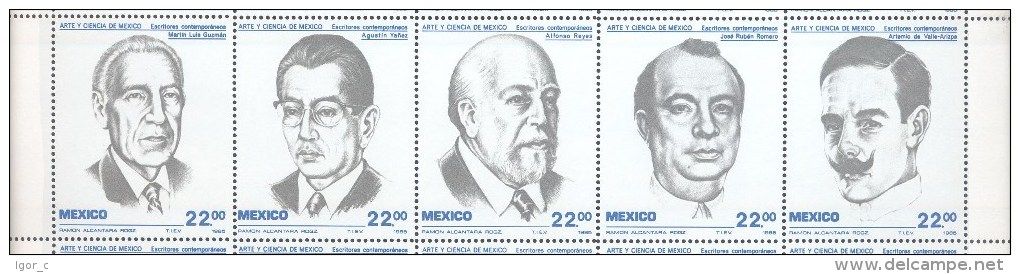 Mexico 1985 Mint MNH: Art And Science Arte E Ciencia: Guzman, Yafiez REyes Romero Valls - Azripa - Andere & Zonder Classificatie