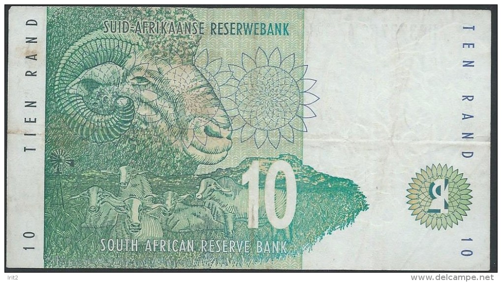 BANKNOTES   1993 SUD AFRIKAANSE-SUDAFRICA 10 RAND - Sudafrica