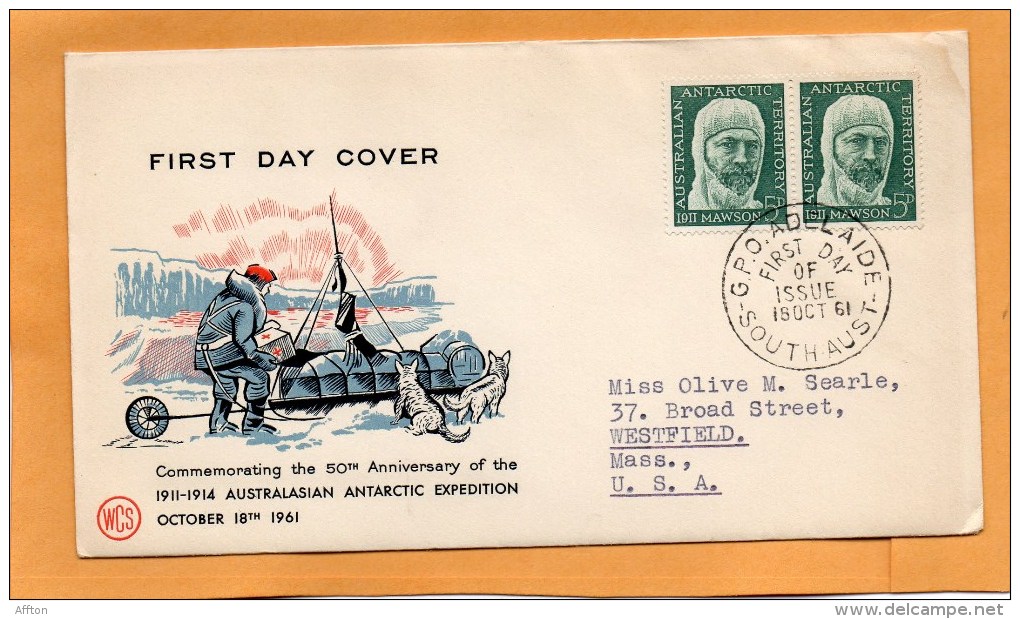 Australia Antartic 1961 FDC Mailed - FDC