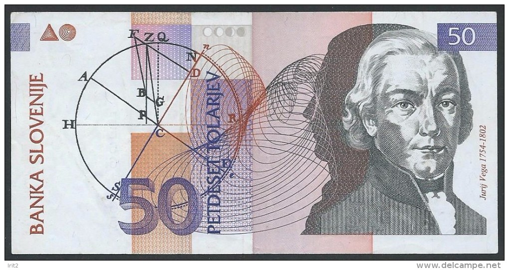 BANKNOTES  1992 SLOVENIJA -SLOVENIA 50 TOLATJEV - Slowenien