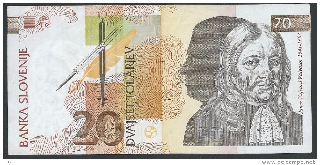 BANKNOTES  1992 SLOVENIJA -SLOVENIA 20 TOLATJEV - Slovenia