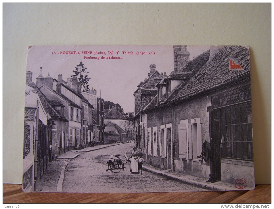 NOGENT-SUR-SEINE (AUBE)  LES COMMERCES. LES MAGASINS. FAUBOURG DE BECHEREAU. - Nogent-sur-Seine