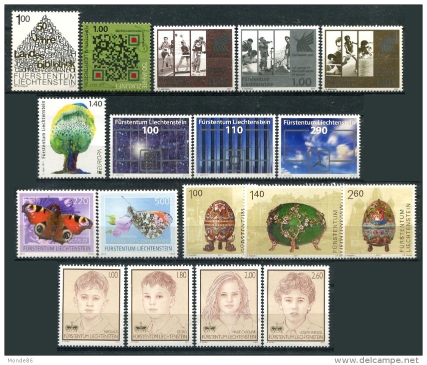 LIECHTENSTEIN - Lot De Neufs De 2011 ** - TB - Unused Stamps