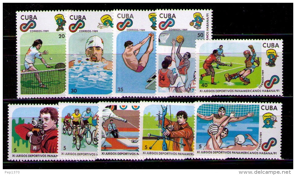 CUBA 1989 - XI JUEGOS PANAMERICANOS EN LA HABANA ´91- YVERT Nº 2988-2997 - Water-Polo