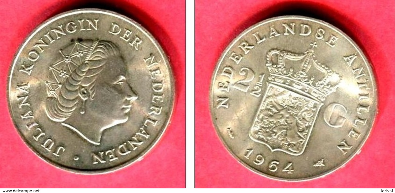 2 1/2 GULDEN 1964 ( KM ) TTB+ 38 - Nederlandse Antillen