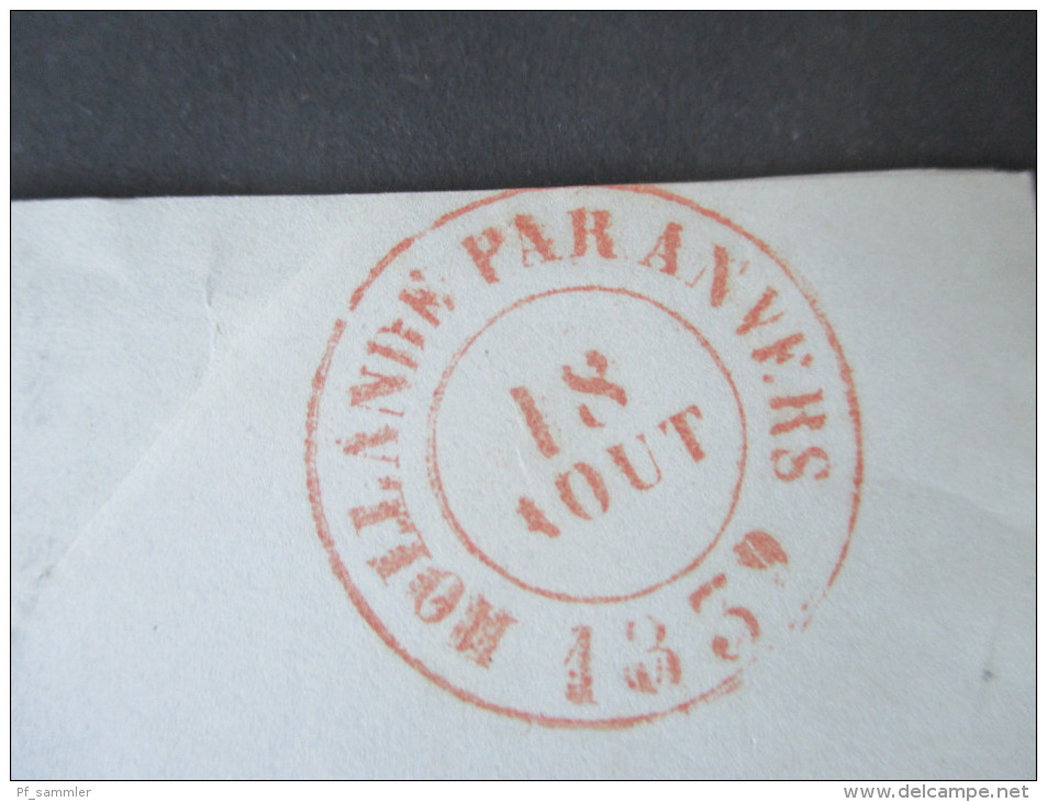 Vorphila Rozendaal 17. Aug. 1839 Hollande Par Anvers. Taxvermerk. Van Den Bosch. Geschäftsbrief / Rechnung?! - ...-1852 Prephilately