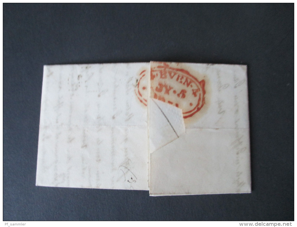 Vorphila England / GB. 1831. Stempel: T.P. Cornhill. London / Woodford. Roter Stempel: Even. 4. JY 5. Taxvermerk. - ...-1840 Prephilately