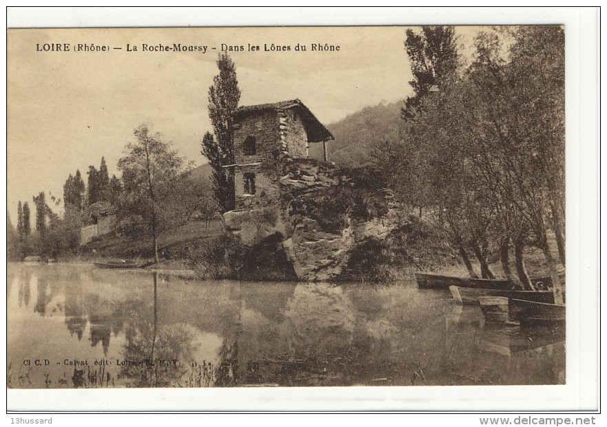 Carte Postale Ancienne Loire - La Roche Moussy. Dans Les Lônes Du Rhône - Loire Sur Rhone