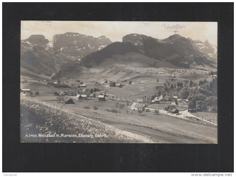 Schweiz AK Weissbad M. Marwies 1911 - Weissbad 