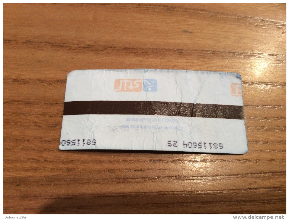 Ticket De Métro Stif PARIS(75) RATP SNCF "PARIS SUCY-BONNEUIL" Type 1 - Europe