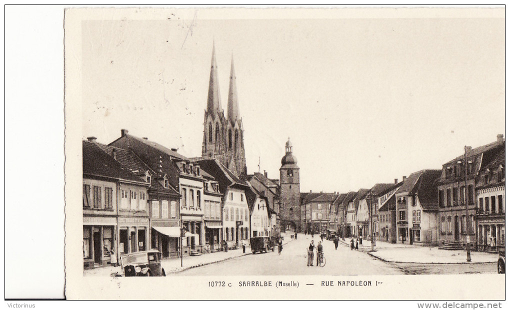 SARRALBE  -  Rue Napoléon 1er -1936 - Sarralbe