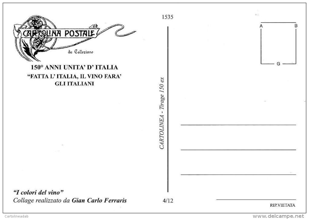 [DC1535] CARTOLINEA RIPRODUZIONE BRACHETTO I COLORI DEL VINO 150° ANNI UNITA' D'ITALIA ILL. FERRARIS - NV (04 D 12) - Vigne