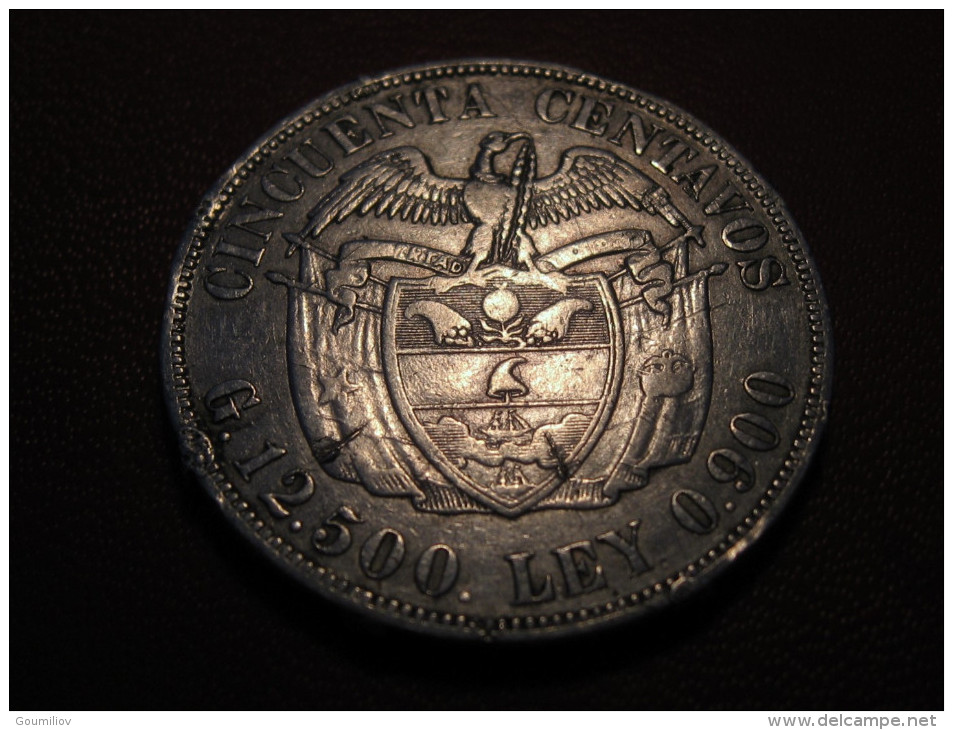 Colombie - 50 Centavos 1922 - Trace De Monture 4160 - Colombia