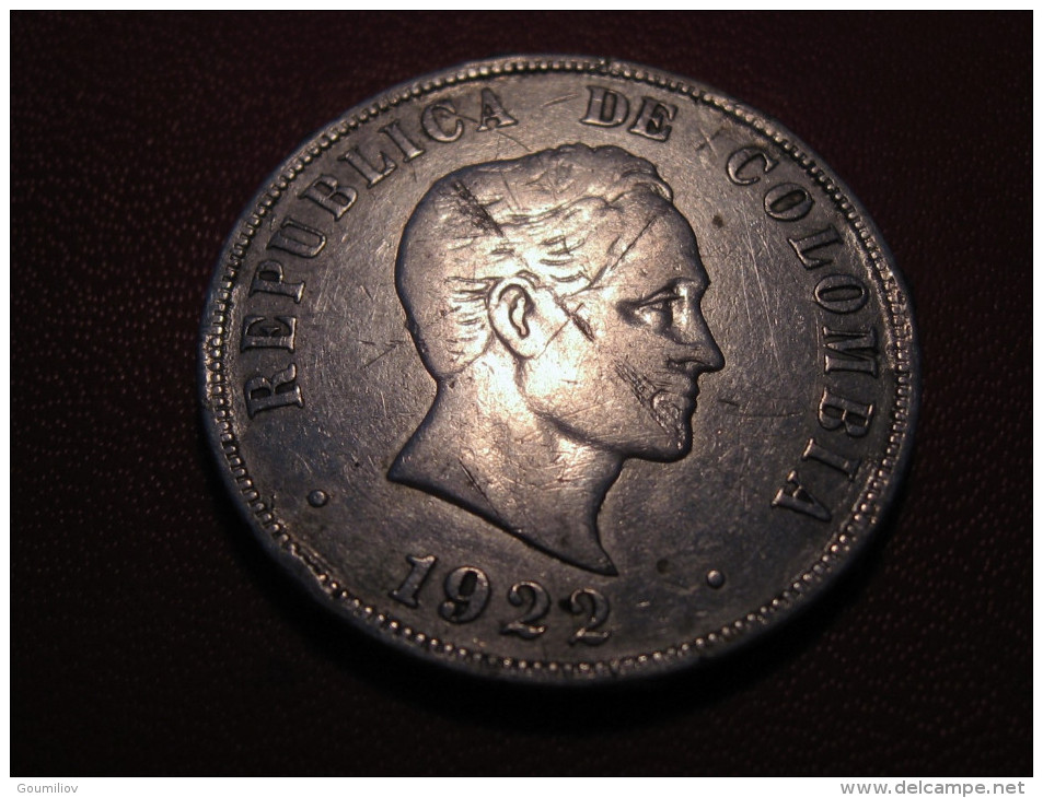 Colombie - 50 Centavos 1922 - Trace De Monture 4160 - Kolumbien