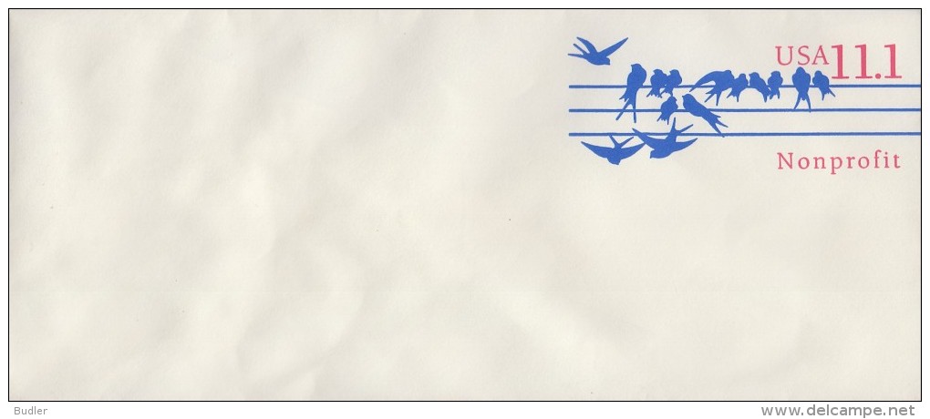 U.S.A. :Not Travelled Postal Stationery: FAUNA,VOGELS,OISEAUX,BIRDS, ZWALUW,HIRONDELLE,SWALLOW, - Zwaluwen