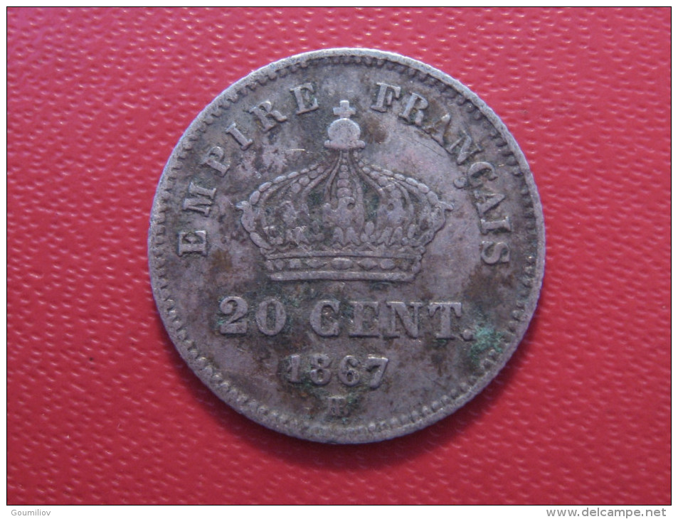 20 Centimes 1867 BB Strasbourg Napoléon III 4442 - 20 Centimes