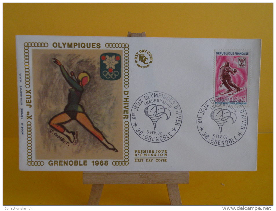 FDC -  Jeux Olympiques D´Hiver 1968, Patinage - 38 Grenoble - 6.2.1968 - 1er Jour - Coté .. € - Winter 1968: Grenoble