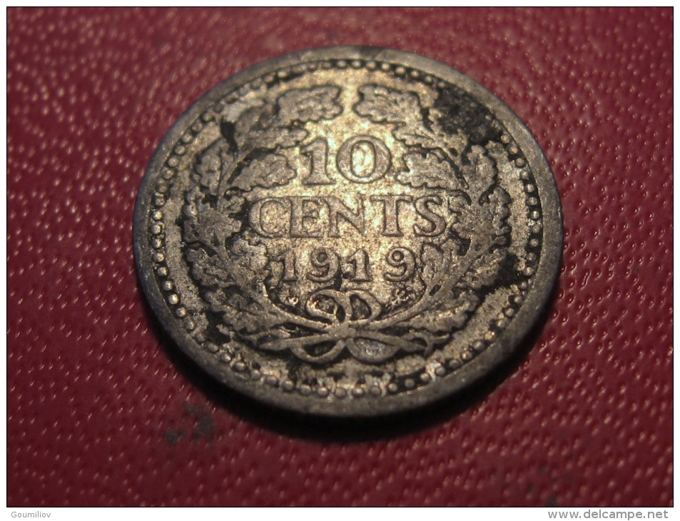 Pays-Bas - 10 Cents 1919 Wilhelmina 4551 - 10 Centavos