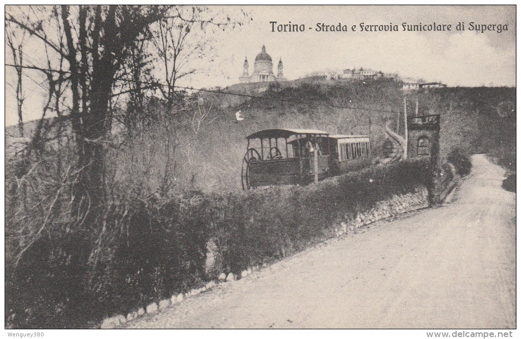 TURIN   -Strada E Ferrovia Funicolare Di Superga  1909 - Parks & Gärten