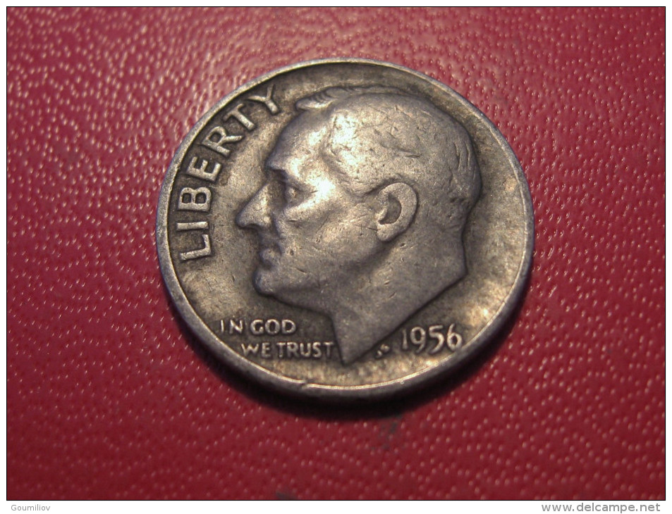 Etats-Unis - USA - One Dime 1956 Roosevelt 4625 - 1946-...: Roosevelt