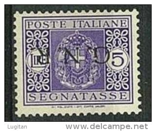 REPUBBLICA SOCIALE - SEGNATASSE 13 VALORI CON 5 LIRE VARIETA'  GOMMA INTEGRA ** MNH G.N.R.  - ANNO 1944 - Impuestos